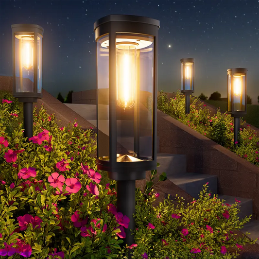 Solar Pathway Lights – Modern Outdoor Garden Lights with Auto On/Off & IP65 Waterproof Design