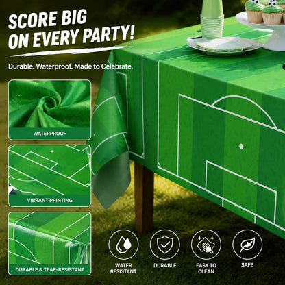 2-Piece Soccer Party Tablecloth Set