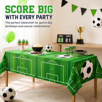 2-Piece Soccer Party Tablecloth Set