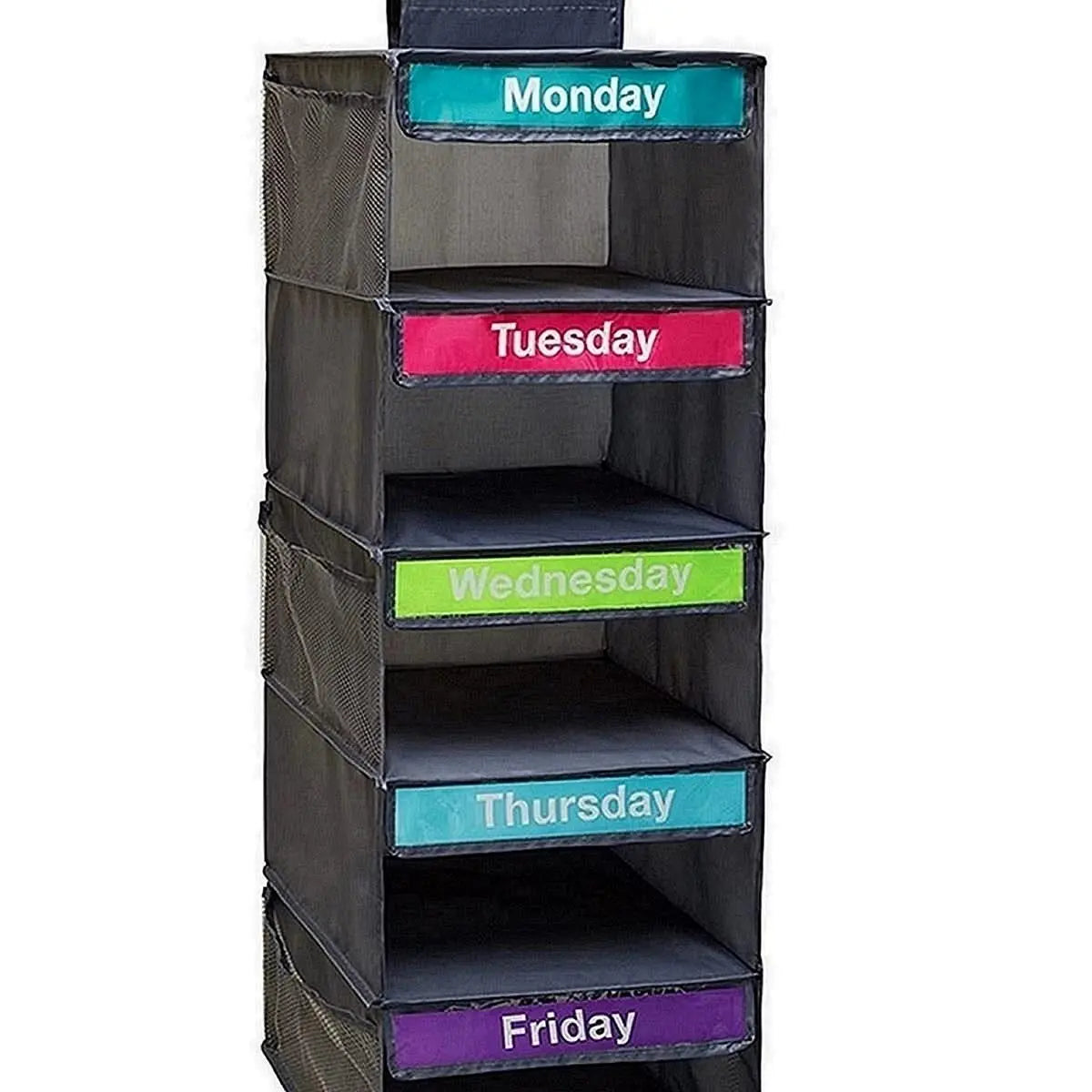 5-Day Hanging Clothes Organizer – Weekly Outfit Storage Bag, Space-Saving Dustproof Closet Organizer