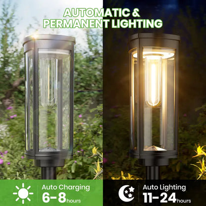 Solar Pathway Lights – Modern Outdoor Garden Lights with Auto On/Off & IP65 Waterproof Design