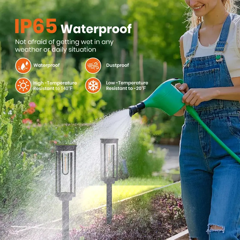 Solar Pathway Lights – Modern Outdoor Garden Lights with Auto On/Off & IP65 Waterproof Design